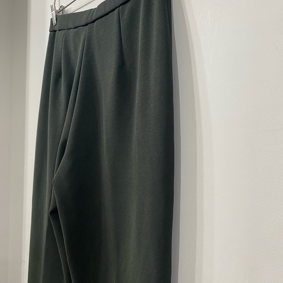 Chico’s Design Pull Up Pants Dark Green High Rise Straight Leg size 2 - Picture 6 of 9